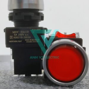 Nút nhấn không đèn viền nhôm màu đỏ MRF-RA1R