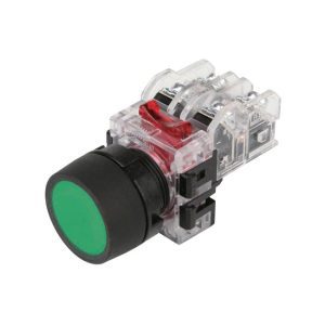 Nút nhấn không đèn viền nhựa màu xanh MRF-TA1G