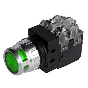 Nút nhấn có đèn LED màu xanh phi 25 CR-254-A3-G