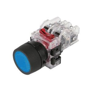 Nút nhấn không đèn viền nhựa màu xanh dương MRF-TA1A