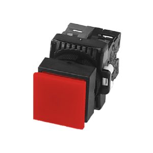 Đầu nút nhấn vuông không đèn dạng nấm màu đỏ phi 22 ARC-PR