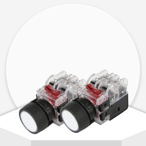 Nút nhấn có đèn màu trắng viền nhôm MRX-RA1A0W