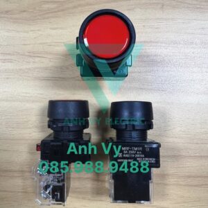 Nút nhấn không đèn viền nhựa màu đỏ MRF-TM1R