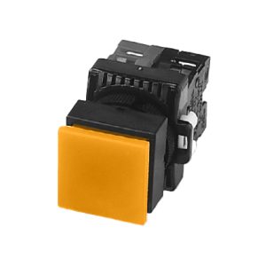 Đầu nút nhấn vuông không đèn dạng nấm màu vàng phi 22 ARC-PY