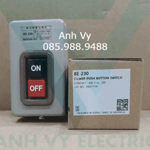 Công tắc nguồn đóng cắt trực tiếp động cơ điện bằng nút ấn BE-230