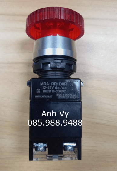 CÔNG TẮC KHẨN CÓ ĐÈN VIỀN NHÔM - Φ22 MRA-RR1D0R