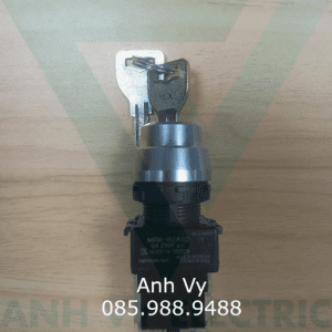 Công tắc xoay 2 vị trí có chìa khóa viền nhôm MRK-R2A1D