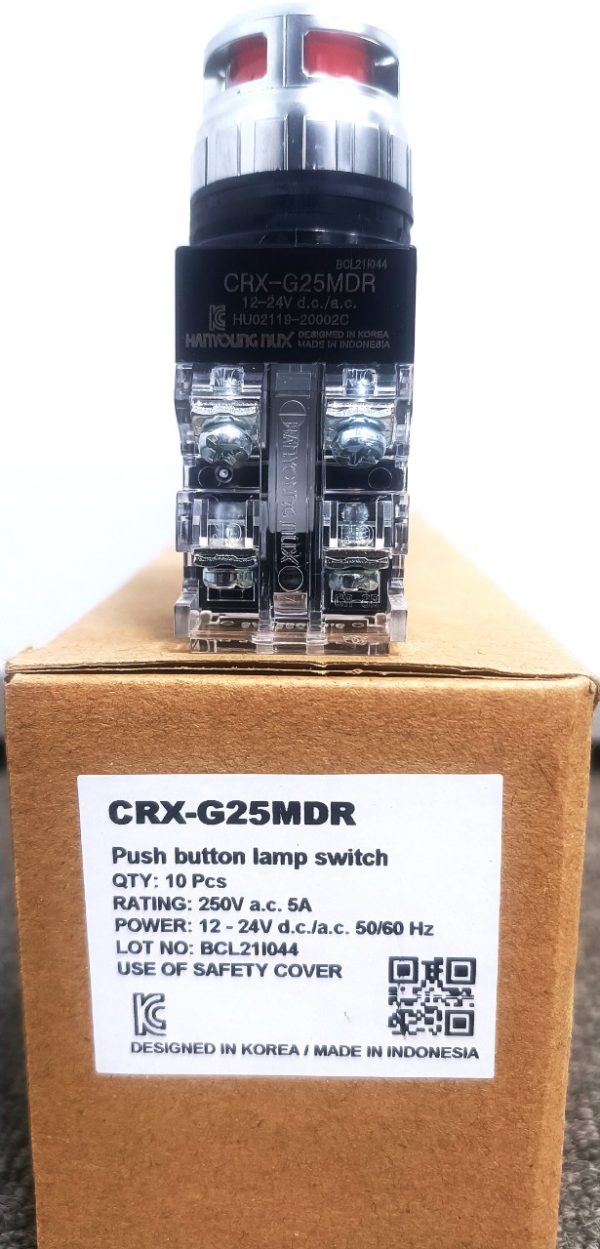 Nút nhấn nhả có đèn Hanyoung phi 25 CRX-G25MDR