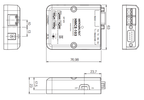 Bộ chuyển đổi tín hiệu Ethernet Hanyoung HMCE-103 - Ảnh 2