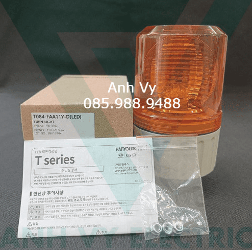Đèn xoay cảnh báo phi 84 Hanyoung T084-FAA11Y-D - Ảnh 4