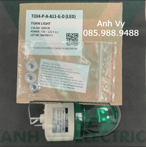 Đèn xoay cảnh báo phi 84 Hanyoung T084-PAA11G-D - Ảnh 2