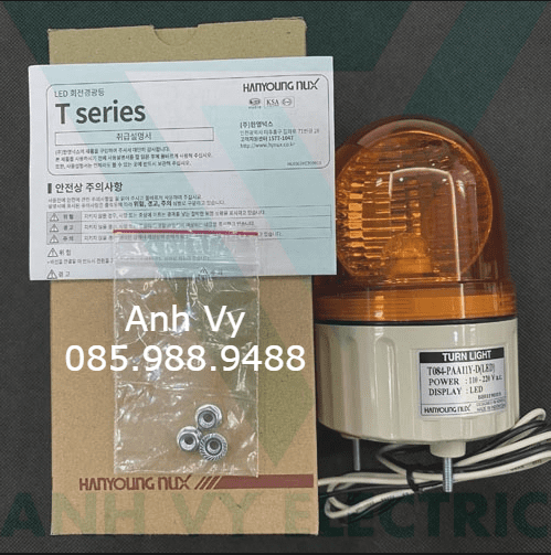 Đèn xoay cảnh báo phi 84 Hanyoung T084-PAA11Y-D