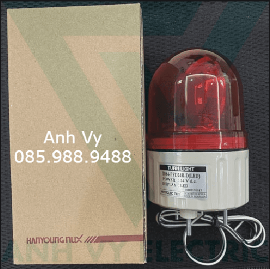 Đèn xoay cảnh báo phi 84 Hanyoung T084-PFD24R-D - Ảnh 3