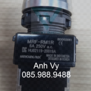 Nút nhấn không đèn viền nhôm màu đỏ MRF-RM1R