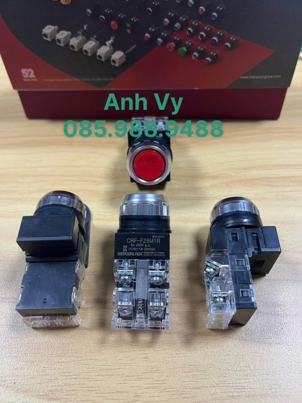Nút nhấn không đèn phi 25 Hanyoung CRF-F25M1R